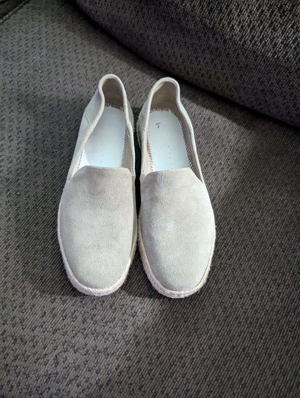 Women's Slip-On Espadrille Loafers in Light Beige